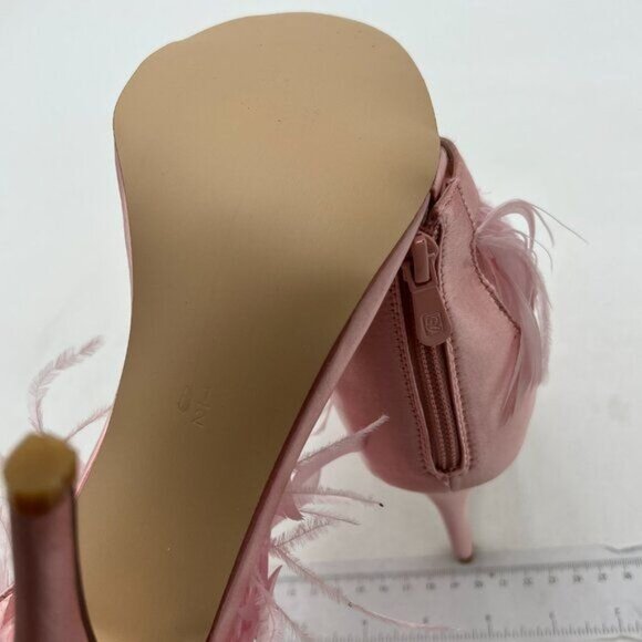 FSJ Women Trendy Open Toe Thin High Heel Sandals Ankle Straps Fur Stiletto Prom - Picture 6 of 8